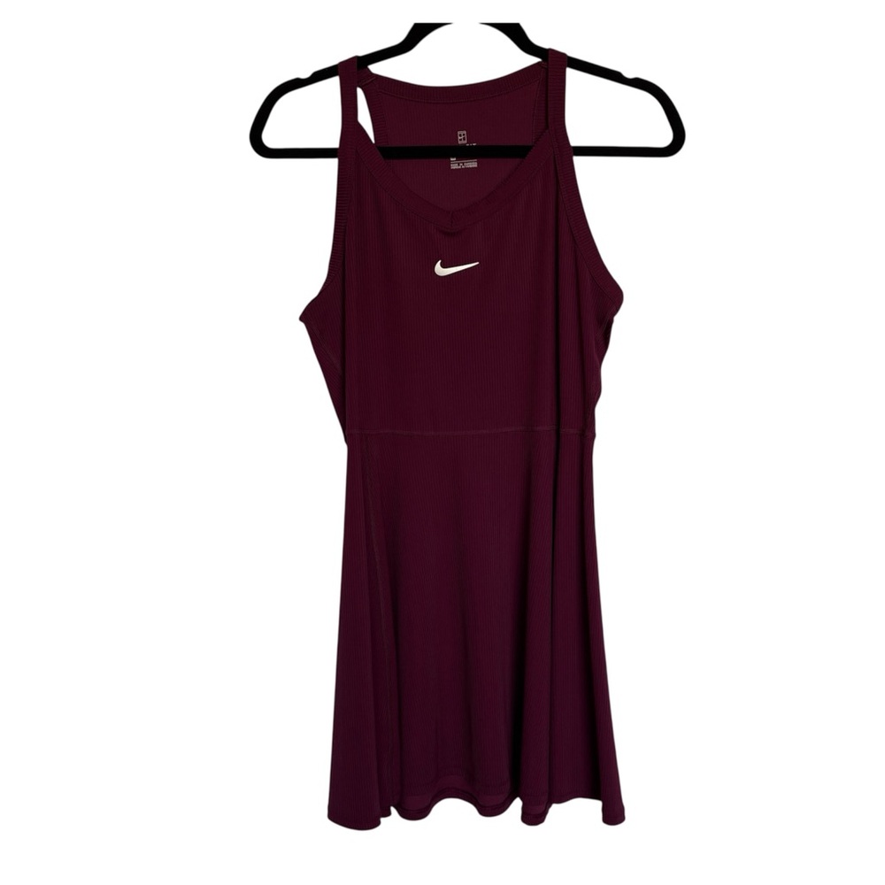 Nike Maroon Athletic Tank Dress with White Swoosh